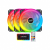 Pack 3 Ventiladores Fantech Typhoon 120mm RGB + Controlador - Imagen 2