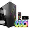 Gabinete Rgb Hypelegend Revolution + Controlador + 3 Fansrgb