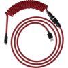 Cable HyperX en espiral USB-C Rojo