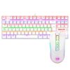 Pack Redragon Teclado Kumara RB Blanco + Mouse Cobra White