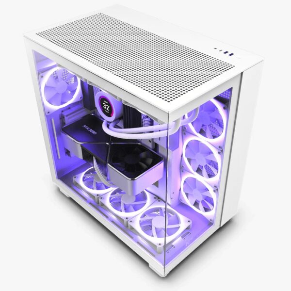 Gabinete NZXT H9 Flow ATX Mid T Blanco