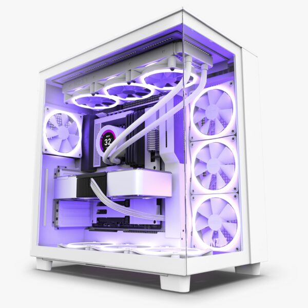 Gabinete NZXT H9 Flow ATX Mid T Blanco