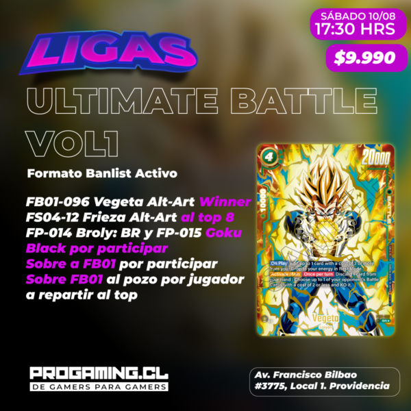 Entrada Torneo Ultimate Battle Vol 1 Dragon Ball Fusion World SABADO 10 - Imagen 3