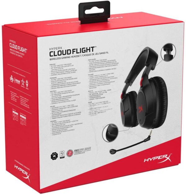 Audífonos Gamer HyperX Cloud Flight, Wireless USB Negro