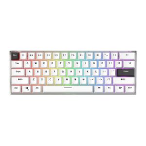 Teclado Gamer Fantech MAXFIT 61 MK857 White Inalambrico Red