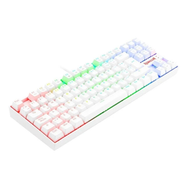 Teclado Gamer Redragon Kumara K552 Blanco Blue Rgb Español