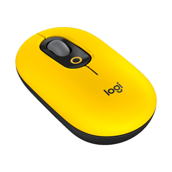 Mouse Logitech Pop Mouse c Emoji Amarillo inalambrico