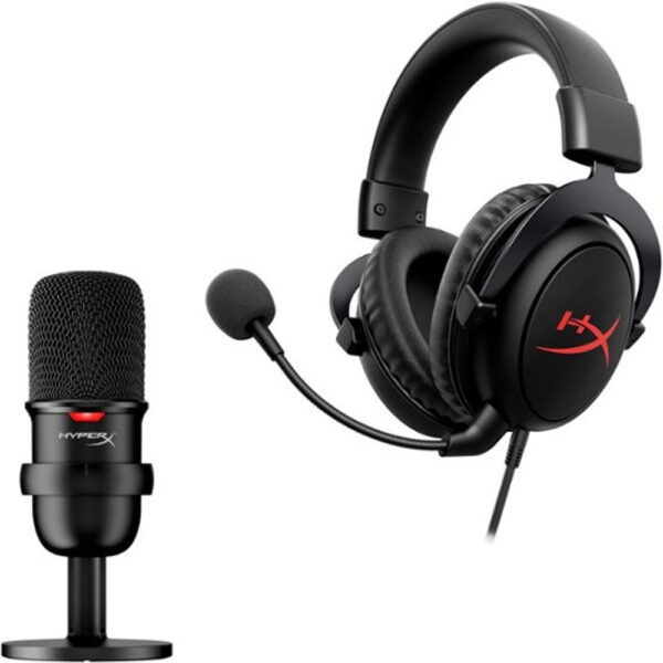 Pack HyperX Stream Audifonos Cloud Core + Microfono Solocast