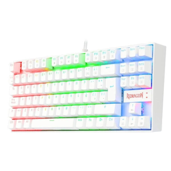 Teclado Gamer Redragon Kumara K552 Blanco Rgb SW Red