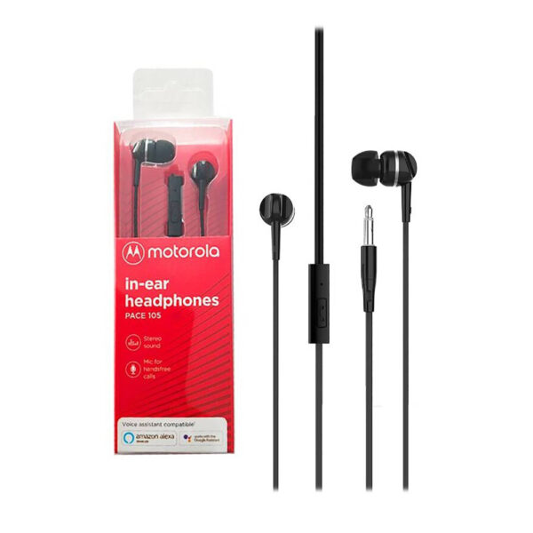 Audifonos Motorola Pace 200 In Ear Cable Manos Libre Negro