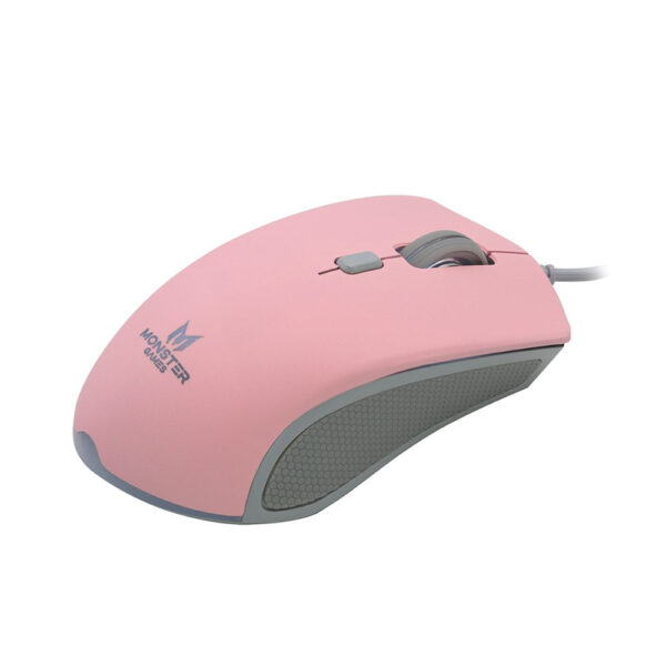 Mouse Gamer Monster Games Girl Playful Rosados 6400 DPI