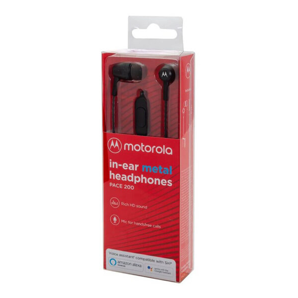 Audifonos Motorola Pace 200 In Ear Cable Manos Libre Negro