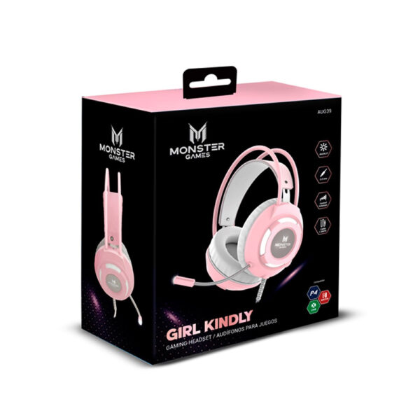 Audifonos Gamer Monster Games Kind Girl Warm