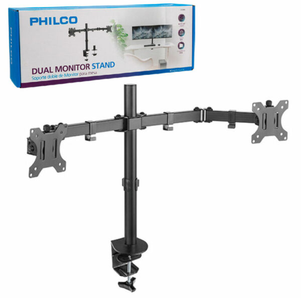 Soporte para Monitor Doble Philco para mesa 13 a 32 pulgadas