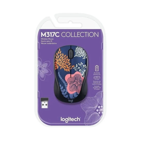 Mouse Logitech Inalambrico M317 Forest Floral Inalambrico