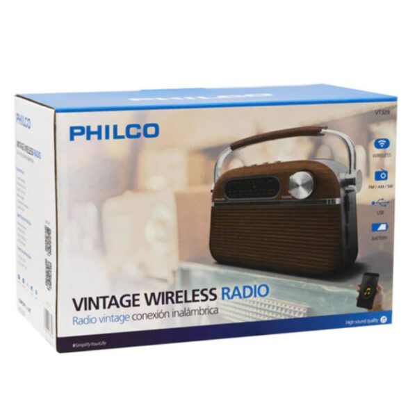 Radio Vintage Philco VT329 FM USB SD