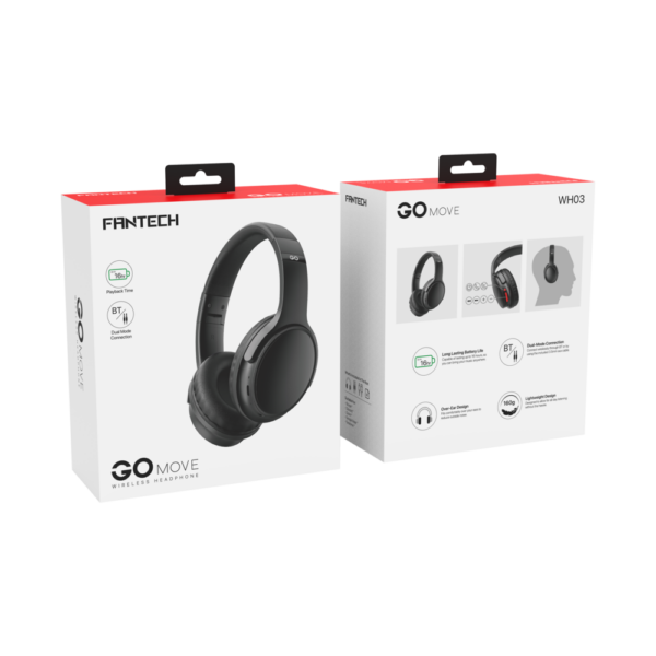 Audifonos Gamer Fantech GO MOVE WH03 Black Edition