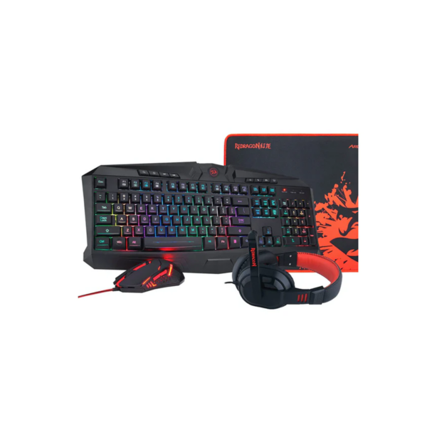 Pack Gamer Redragon 4 en 1 Teclado Audifonos Mouse Mousepad