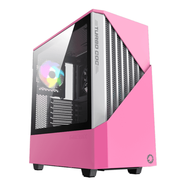 Gabinete Gamer Gamemax Contac COC Pink/White