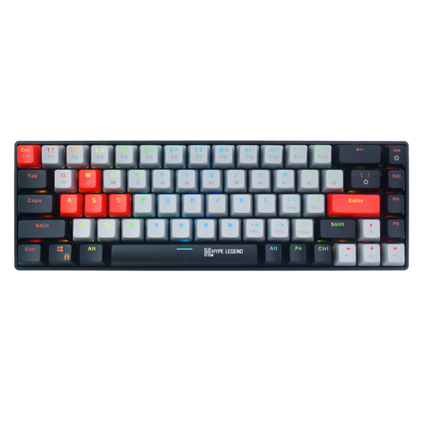 Teclado Gamer Hype Legend Rebel UP 65% SW Outemu Red RGB