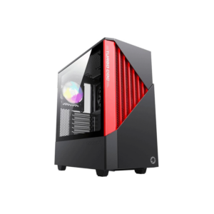 Gabinete Gamer Gamemax Contac COC Black/Red EATX