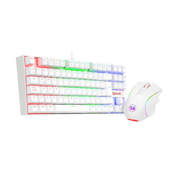 Kit Gamer 2 en 1 Redragon Kumara + Griffin White