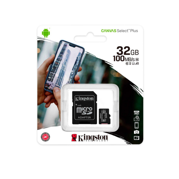 Tarjeta de Memoria MicroSD Kingston Canvas Select Plus 32gb