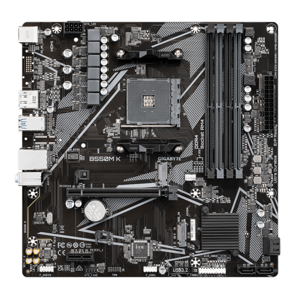 Placa Madre Gigabyte B550M-K MicroATX AMD AM4