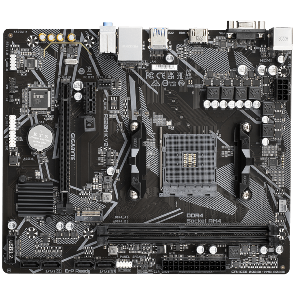 Placa Madre Gigabyte A520M-K V2 MicroATX AMD AM4