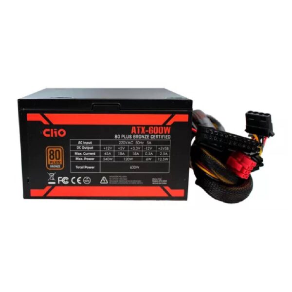 CLIO FUENTE DE PODER ATX-600W 80 PLUS BRONZE - Imagen 2