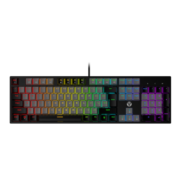 Teclado Gamer Fantech Atom MK886 Grey Black SW Blue