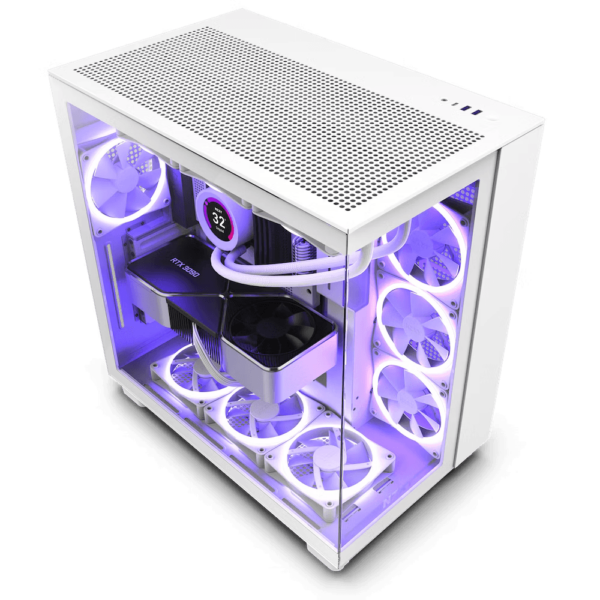 Gabinete NZXT H9 Flow ATX Mid T Blanco