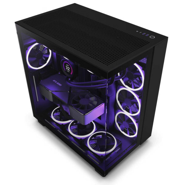 Gabinete NZXT H9 Flow ATX Mid Tower Negro