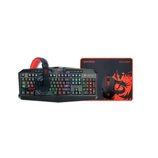 Pack Gamer Redragon 4 en 1 Teclado Audifonos Mouse Mousepad