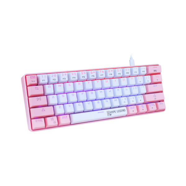 Teclado Gamer Hype Legend Rebel Pinku 60% SW Red RGB