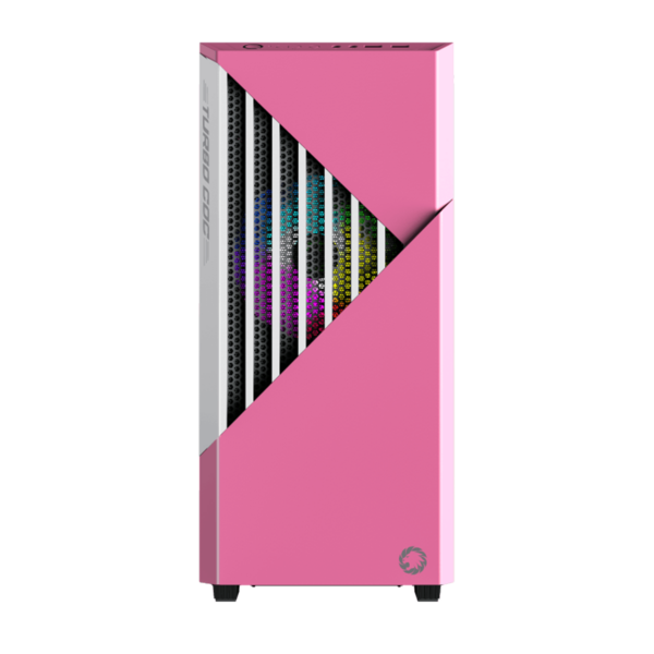 Gabinete Gamer Gamemax Contac COC Pink/White