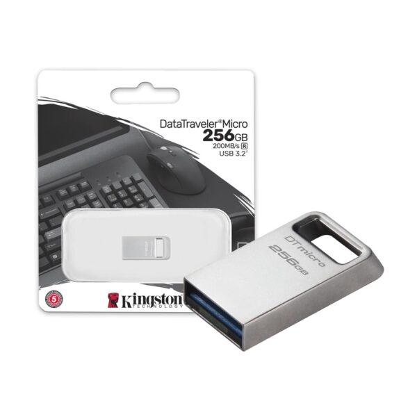 Pendrive Kingston DataTraveler Micro de 256GB Metal USB 3.2