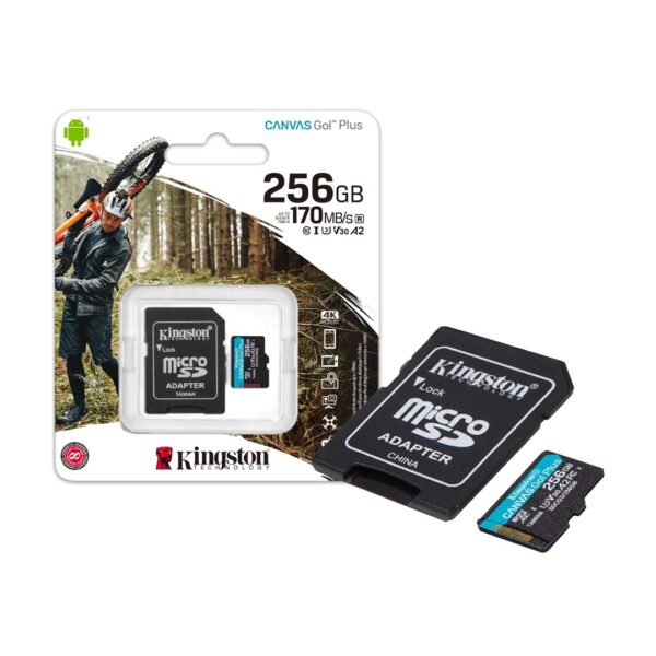 Memoria microSD Kingston CanvasGoPlus 256GB Adap. SD UHS-I