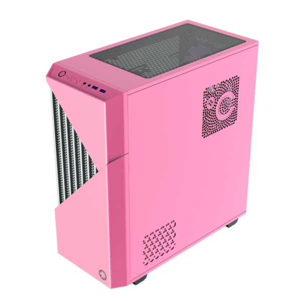 Gabinete Gamer Gamemax Contac COC Pink/White