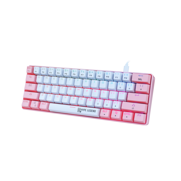 Teclado Gamer Hype Legend Rebel Pinku 60% SW Red RGB