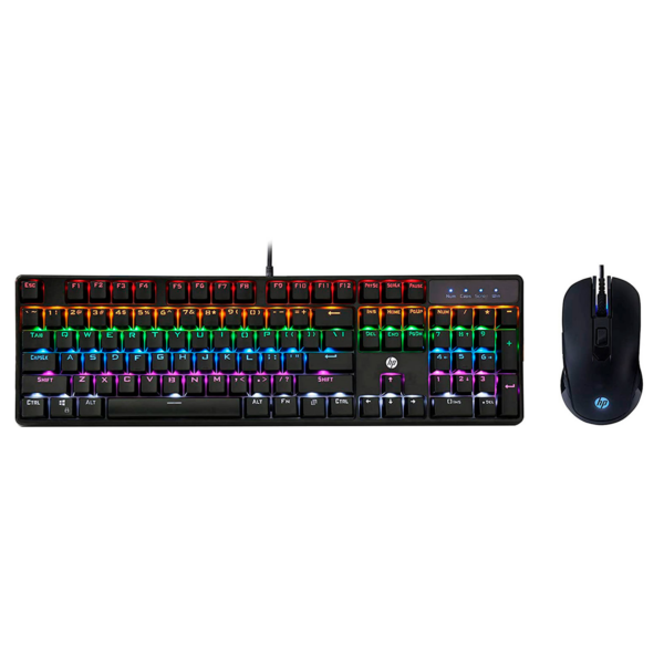 Kit Teclado y Mouse Gamer HP GM200 Mecánico RGB Español