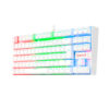 Teclado Gamer Redragon Kumara K552 Blanco Rainbow SW Red