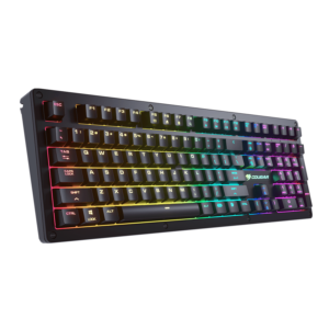 Teclado Gamer Cougar Puri RGB Mecanico Cable Negro Ingles