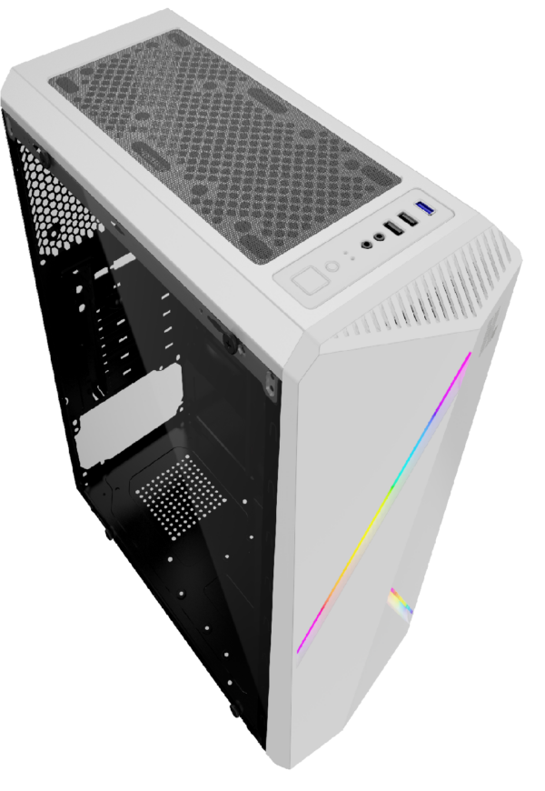 Gabinete Hype Legend Revolution Blanco + 2 Fans Controlador