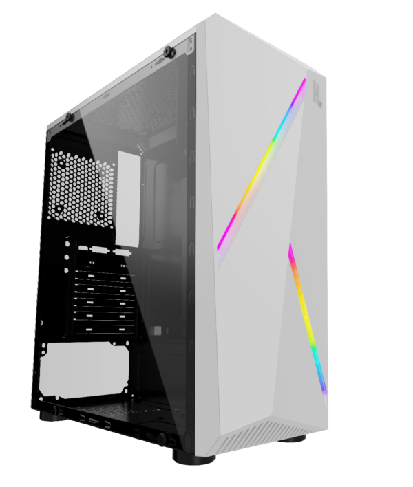 Gabinete Hype Legend Revolution Blanco + 2 Fans Controlador