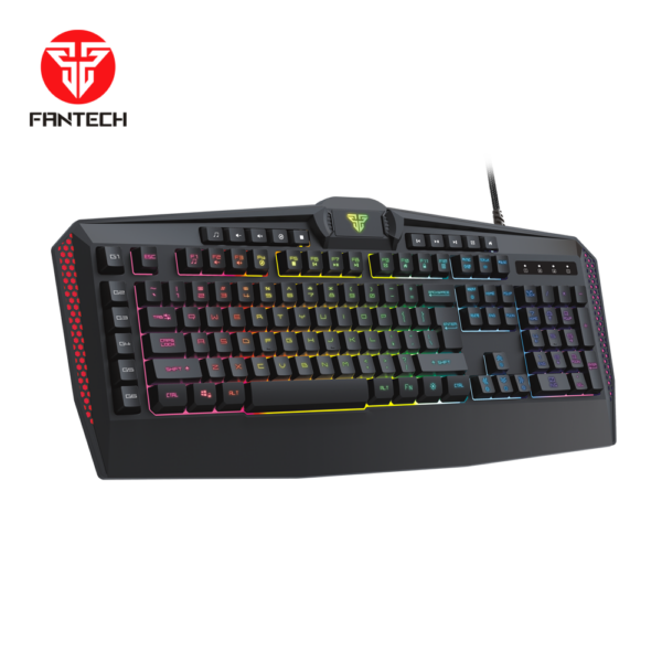 Teclado Gamer Fantech K513 Booster Black Membrana USB RGB