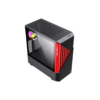 Gabinete Gamer Gamemax Contac COC Black/Red EATX
