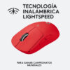Mouse Gamer Logitech PRO X Superlight Inalambrico Rojo - Imagen 2