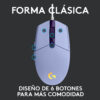 Mouse Gamer Logitech G203 Lightsync Rgb 8000 dpi Lila - Imagen 5