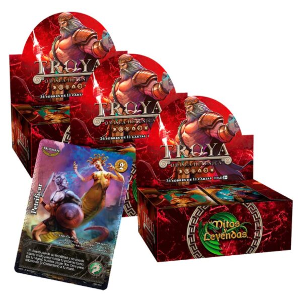 Pack x3 Display 24 Sobres Troya Odisea Helénica Myl